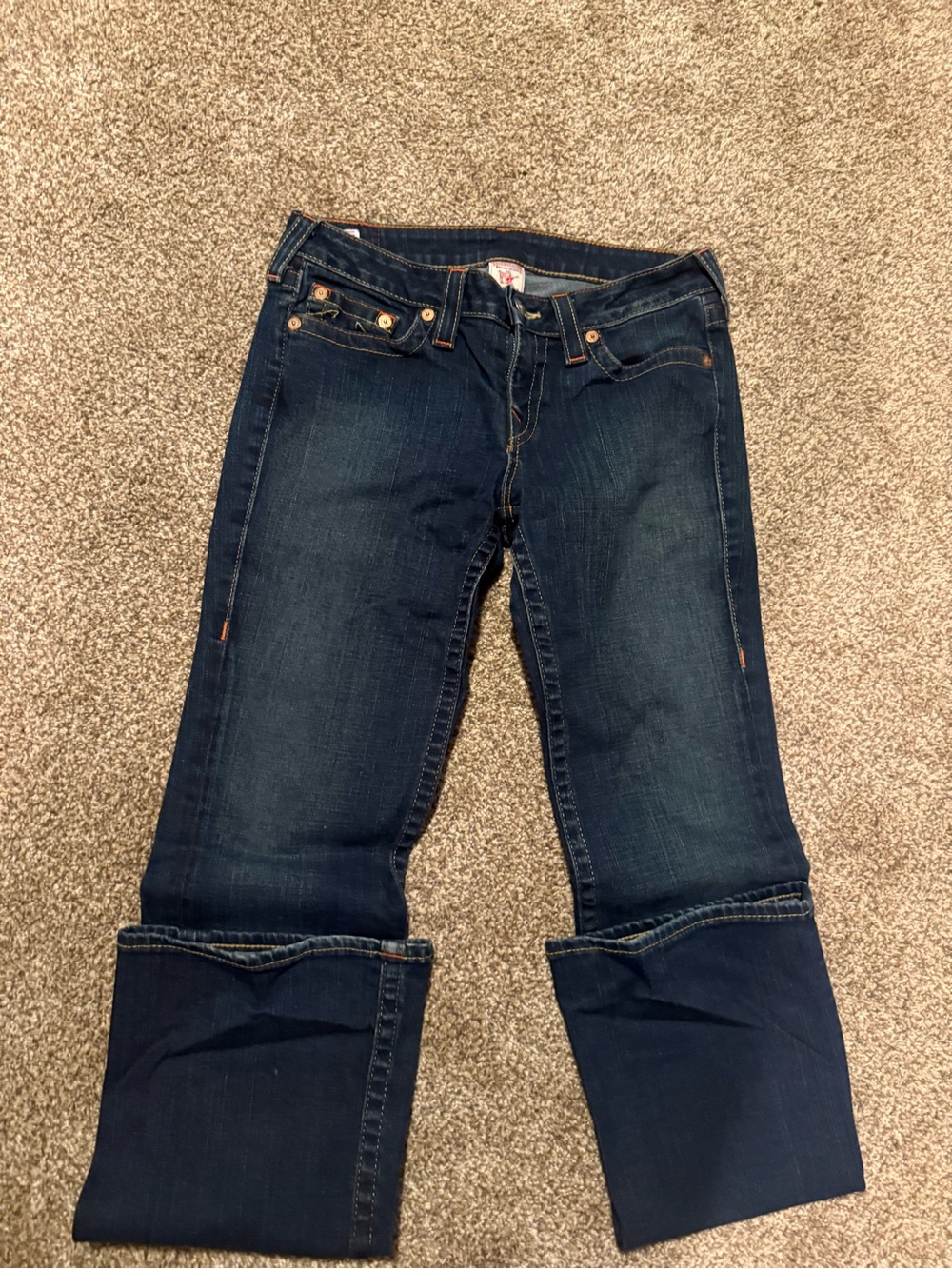 True Religion Dark Blue Women's Straight-Leg Jeans